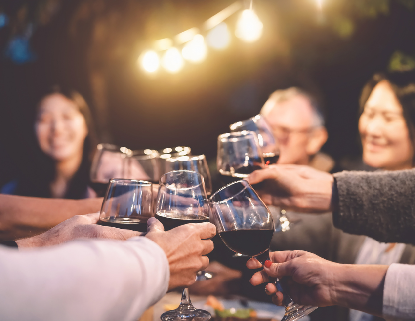 Wine tasting clearance party